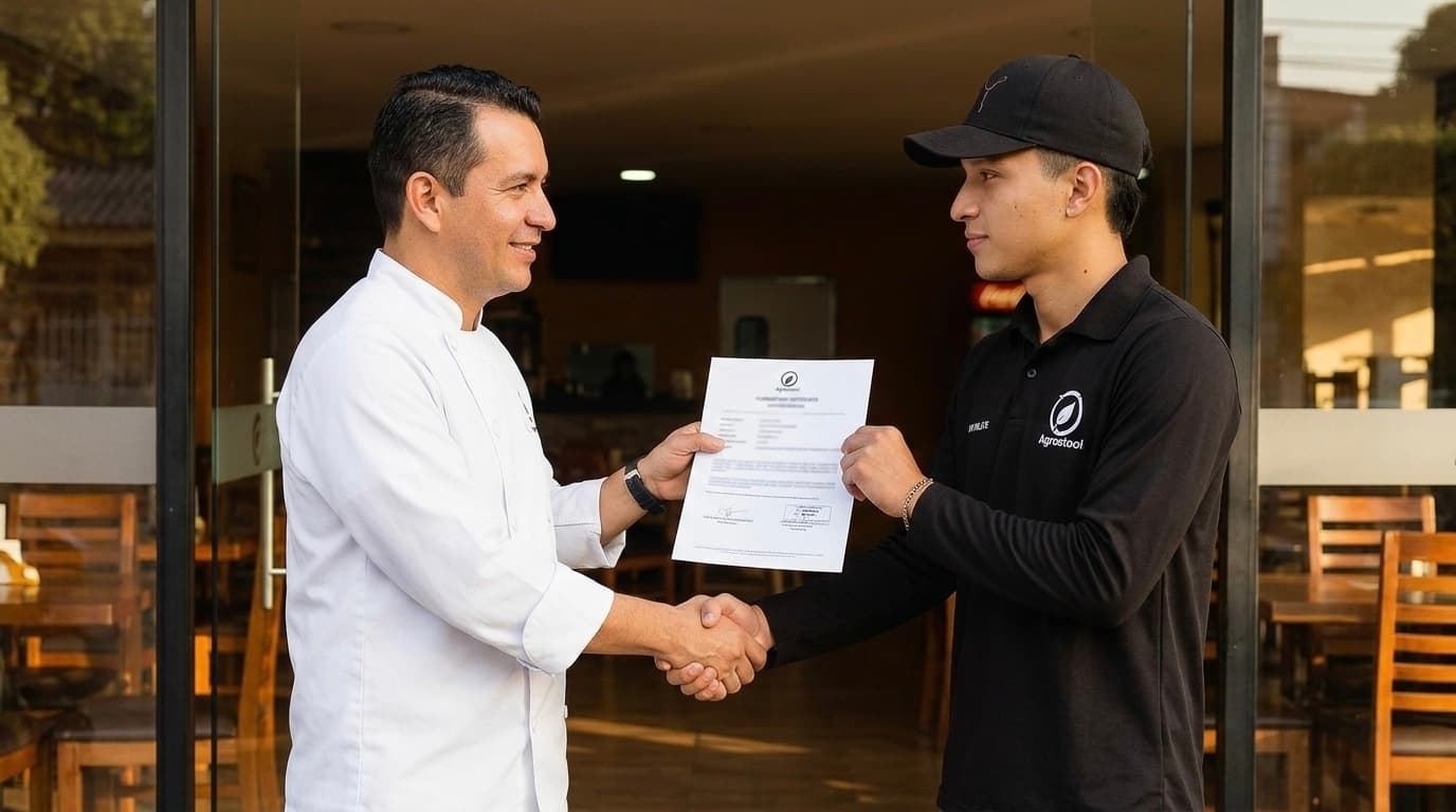 Entrega de certificado de fumigación AGROINCOL a cliente en Bucaramanga